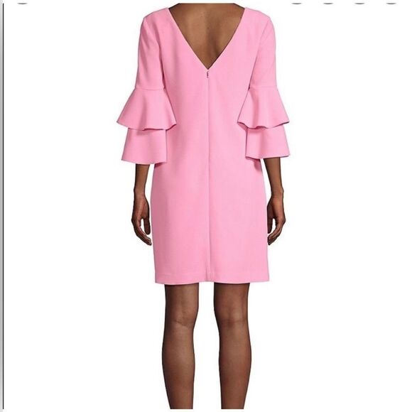 Trina Turk Leona Tiered Ruffle Sleeve Shift Dress - Picture 2 of 9